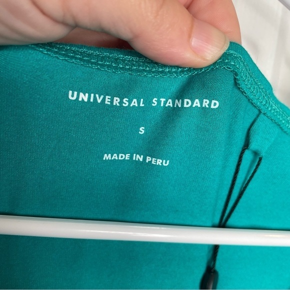Universal Standard Long Sleeve Bodysuit in Greenish Blue XS - Picture 9 of 13